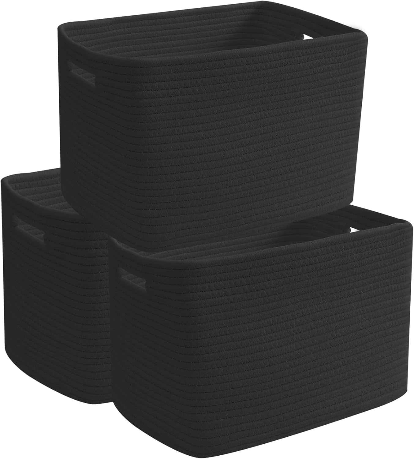 Boho Black Vase — 13.5" — 3PC-Black