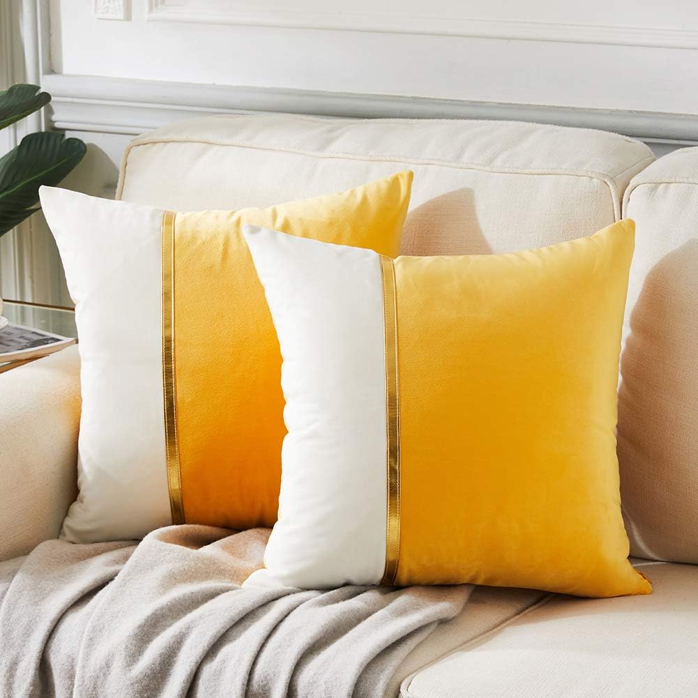 Velvet Luxe Black Throw Pillow Cover — 18" — 16" x 16" (Pack of 2)