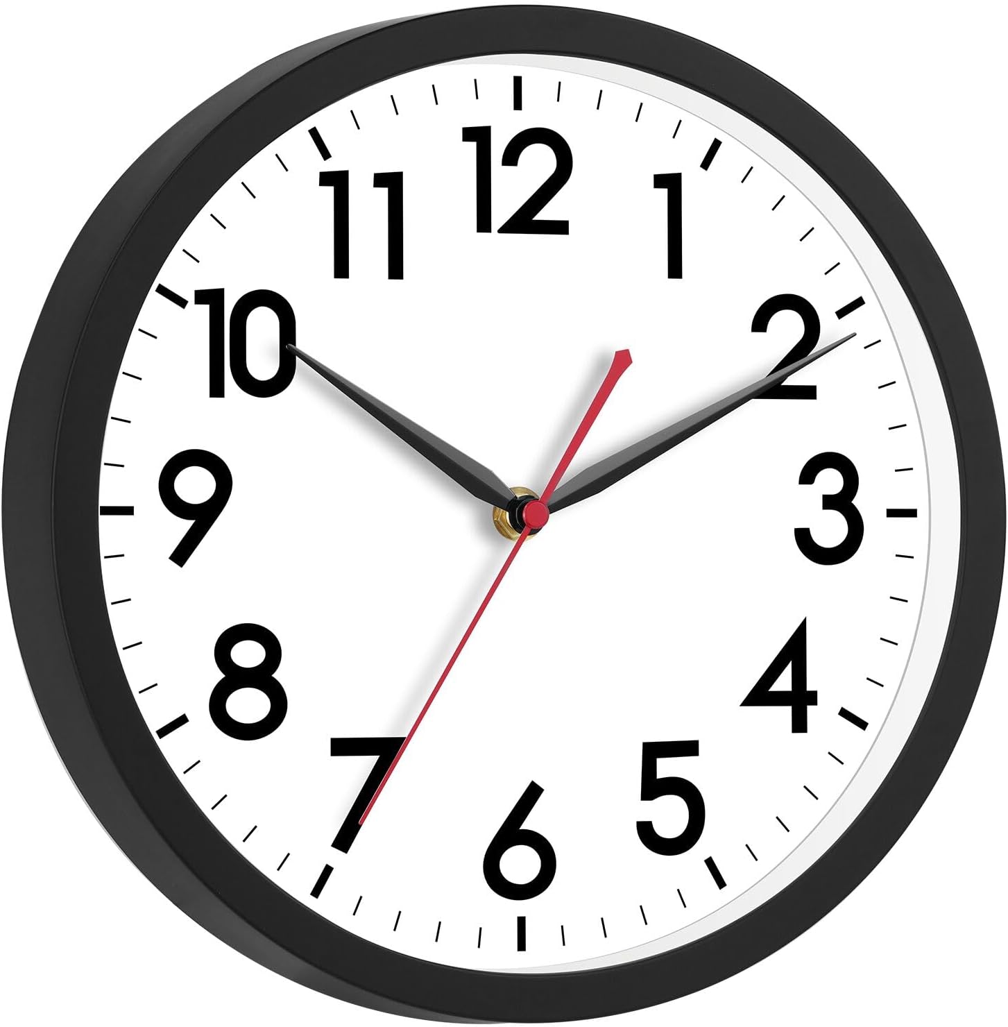 Battery Operated Black Wall Clock — 18" — A_black