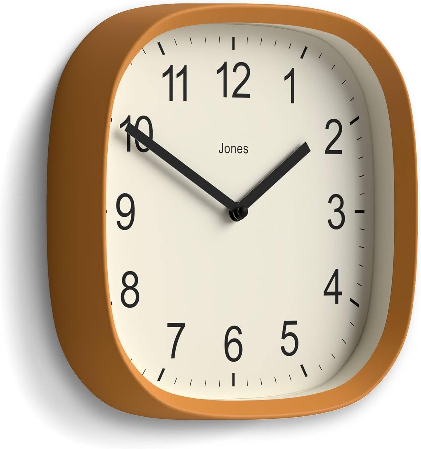 Mid-Century Black Wall Clock — 10" - View 2