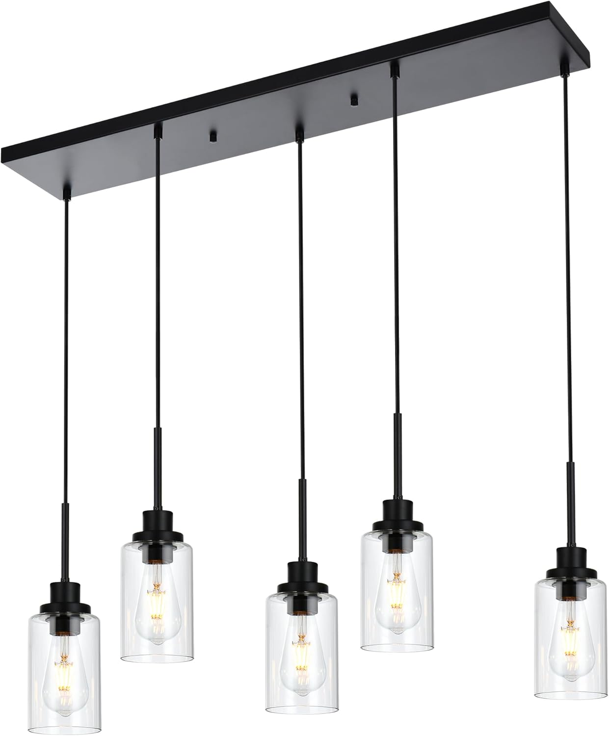 Black Chandelier — 5-Light — Black