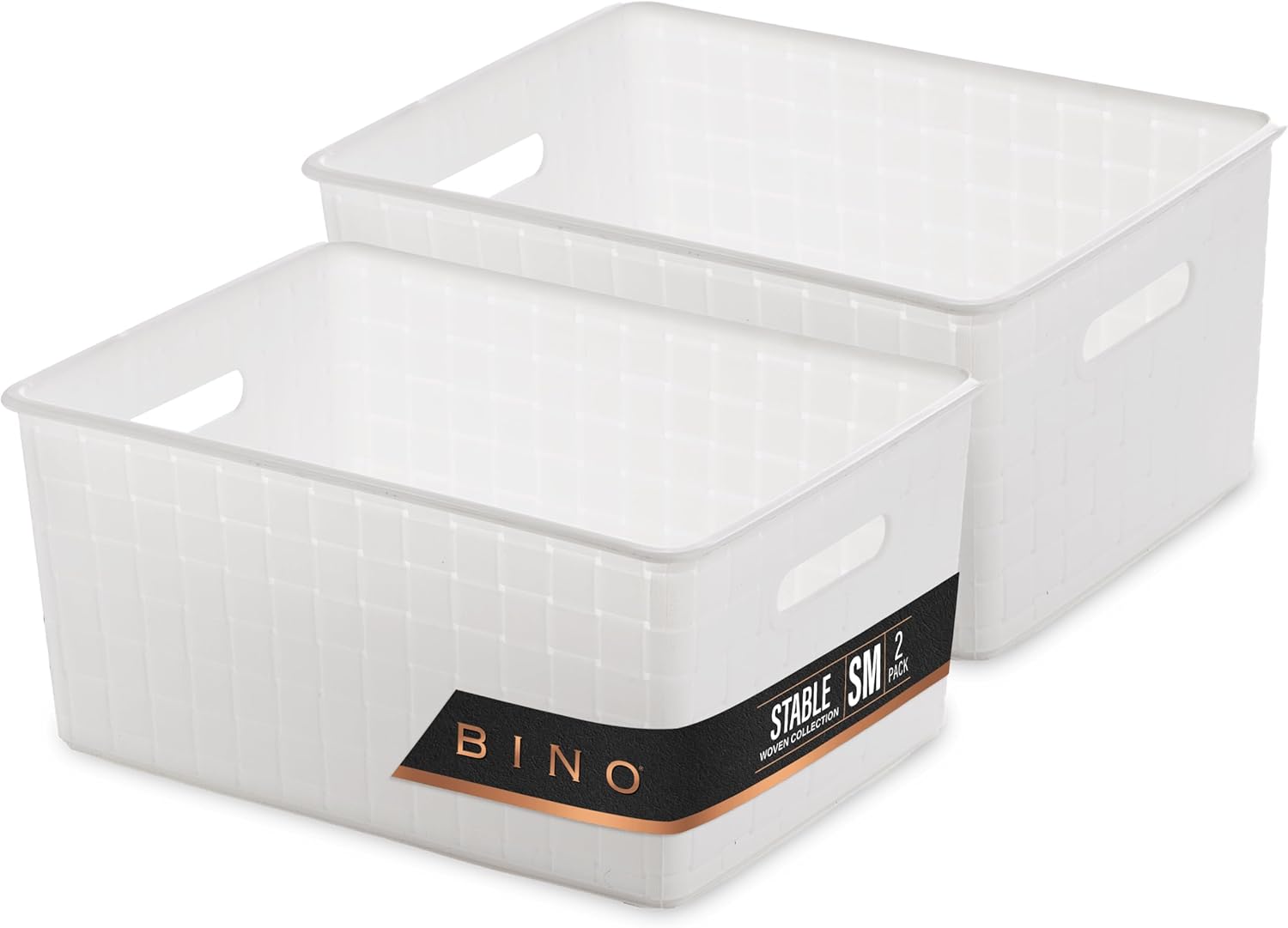 Rectangular Black Storage Basket — 2PK Small