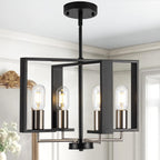 Adjustable Farmhouse Black Chandelier — 16.14"