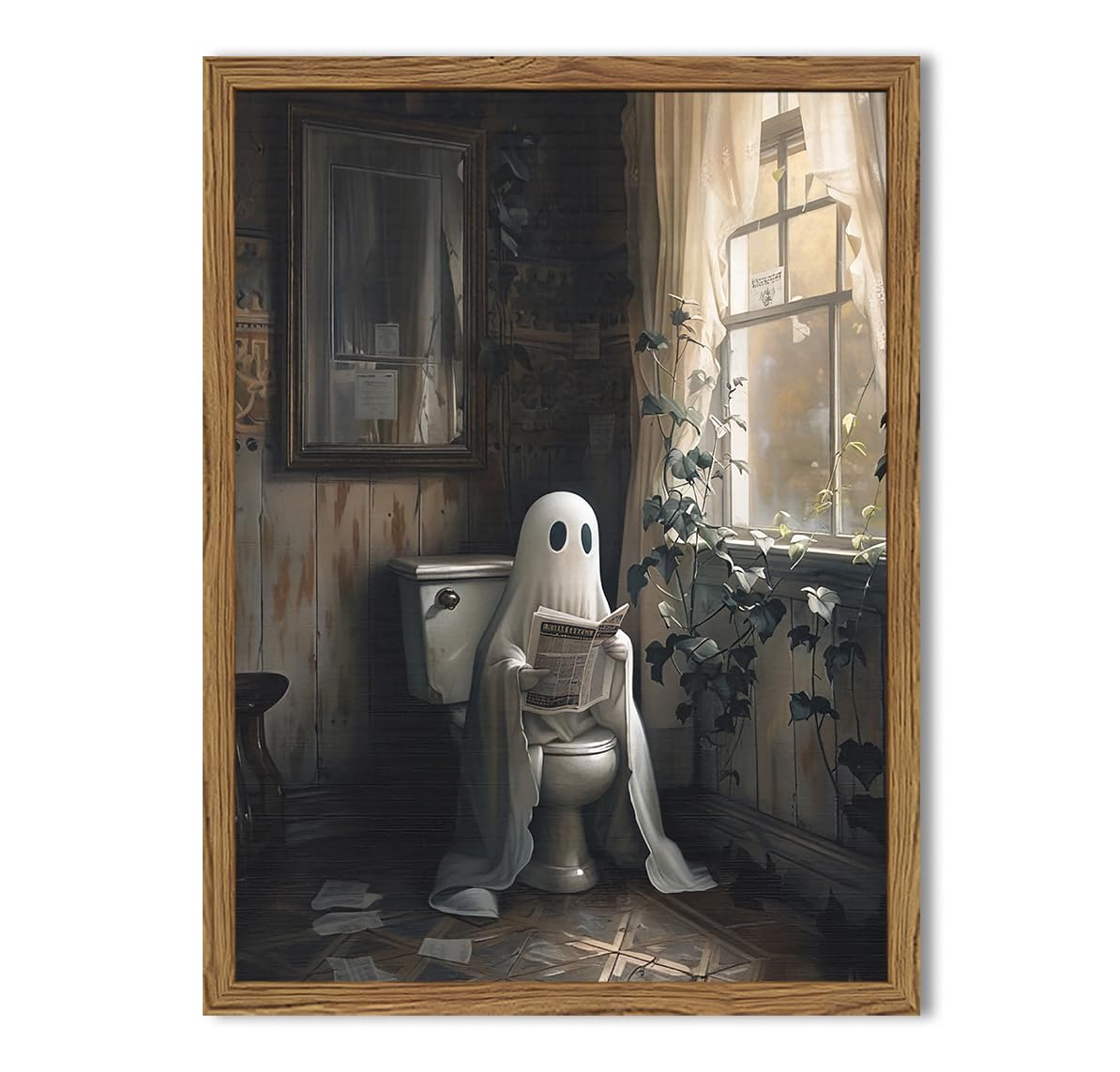 Framed Orange Wall Decor — 16"