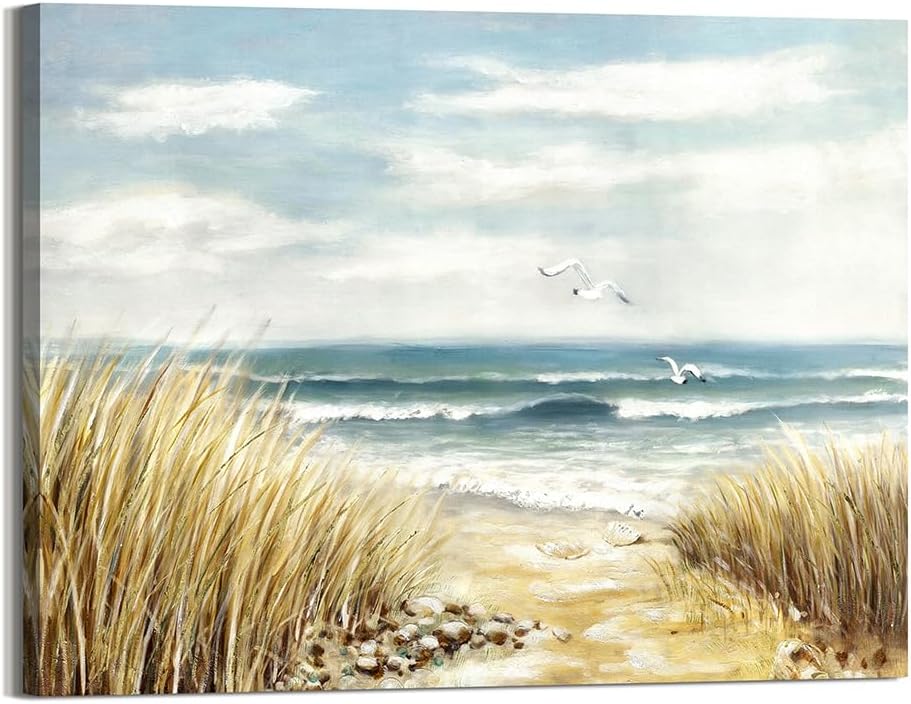 Modern Metal Wall Art — 16" — Beach Path