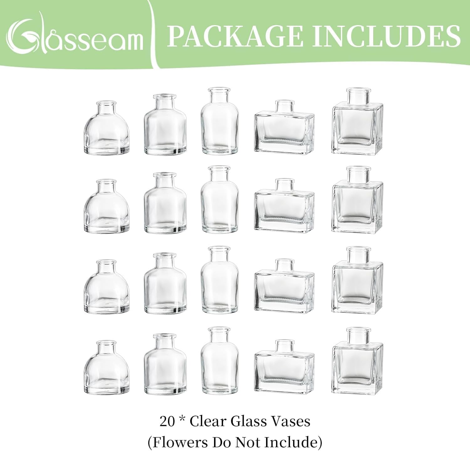 Modern Black Flower Vase — Set of 20 - View 8