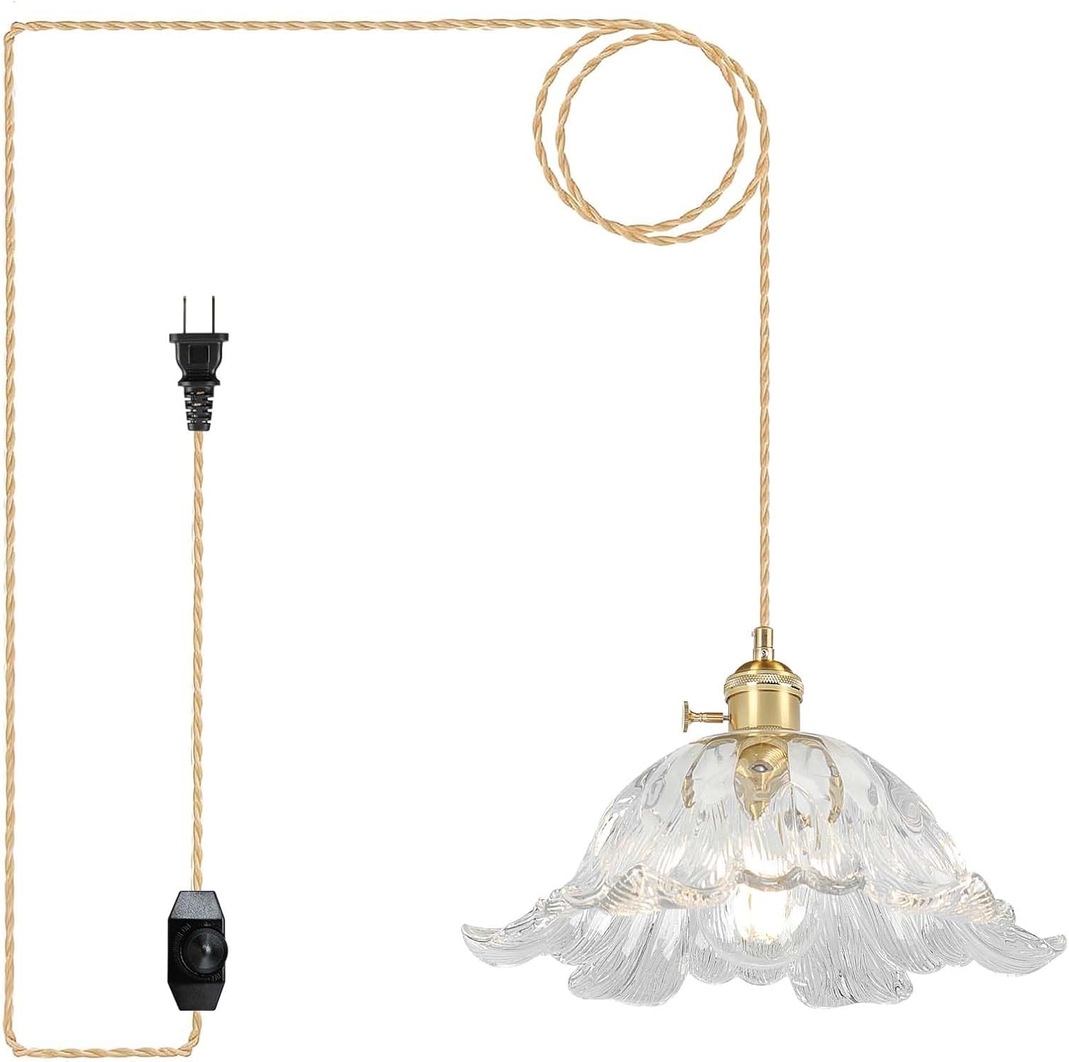 Blue Pendant Light — 11" — Flower Transparent