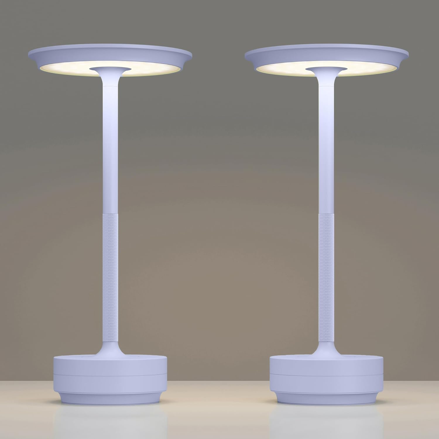 Cordless Black Table Lamp — Light Purple-2