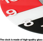 Battery Operated Modern Red Wall Clock — 12" - View 2