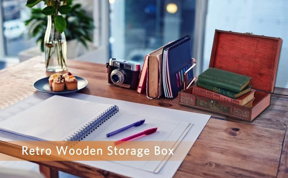 Vintage Wood Storage Basket — 11x8 - View 4