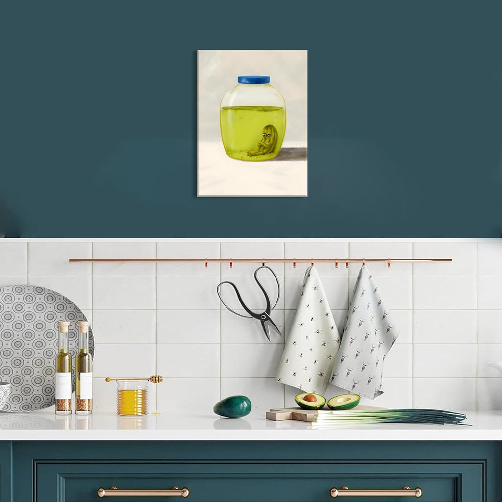 Framed Green Canvas Wall Art — 16" - View 4