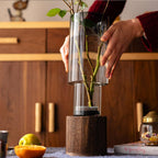Boho Wood Flower Vase — 10" - View 5