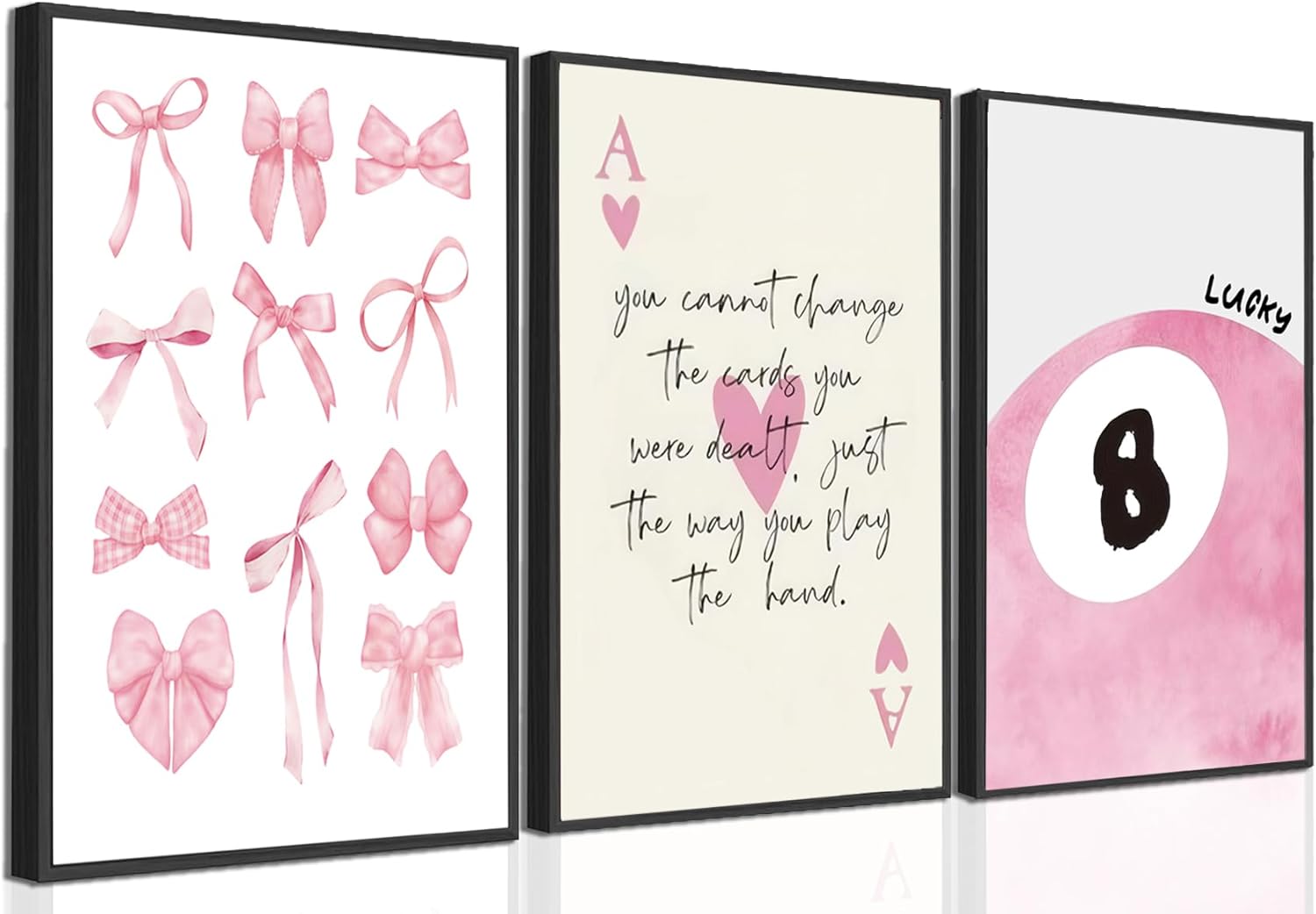 Framed Pink Canvas Wall Art — 12x16 — pink poster