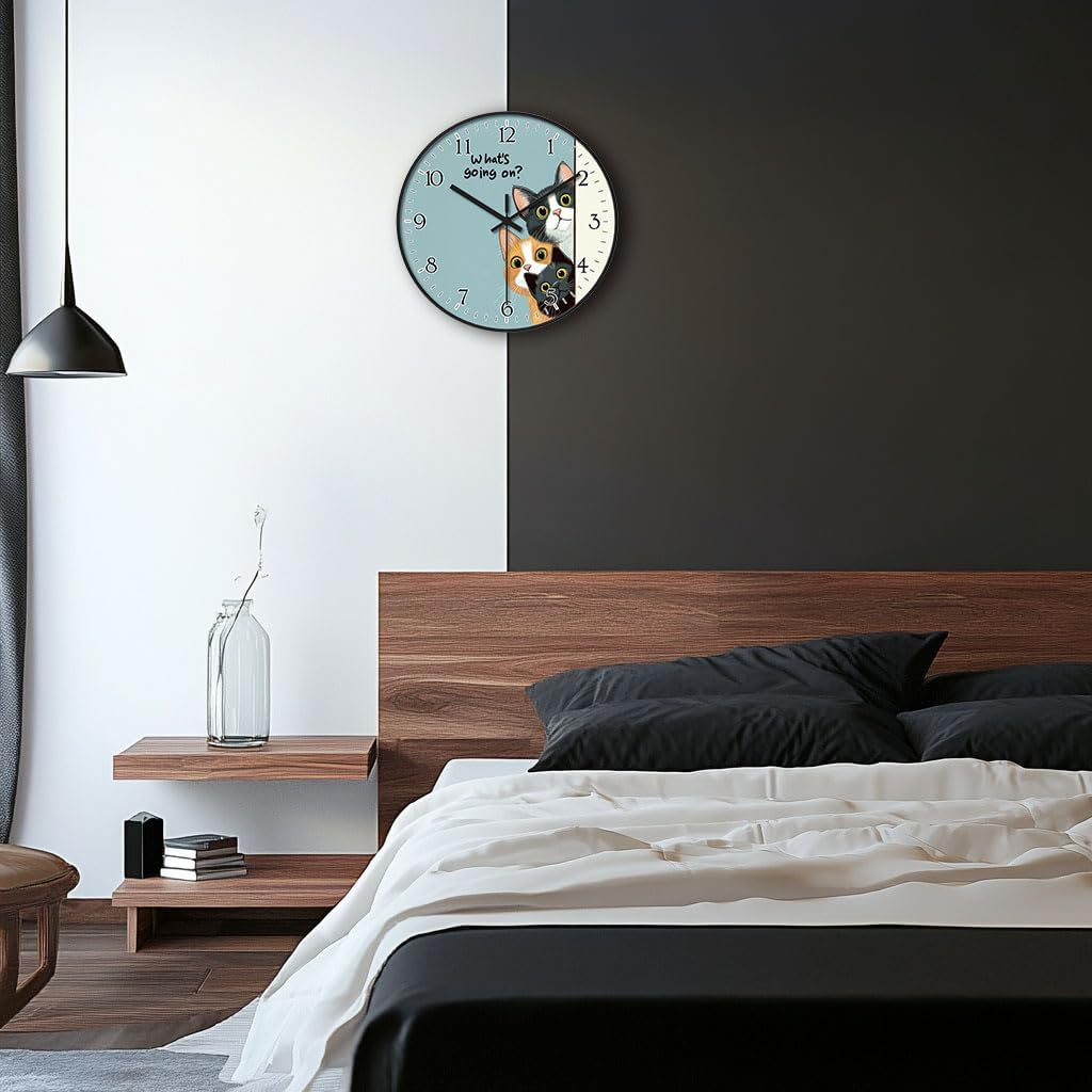 Battery Operated Purple Wall Clock — 8" - View 4