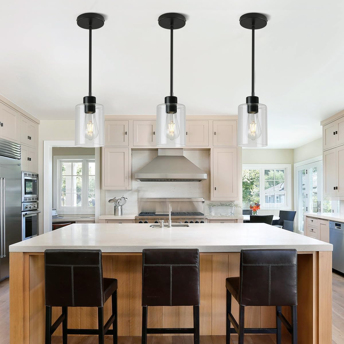 Farmhouse Black Pendant Light - View 2
