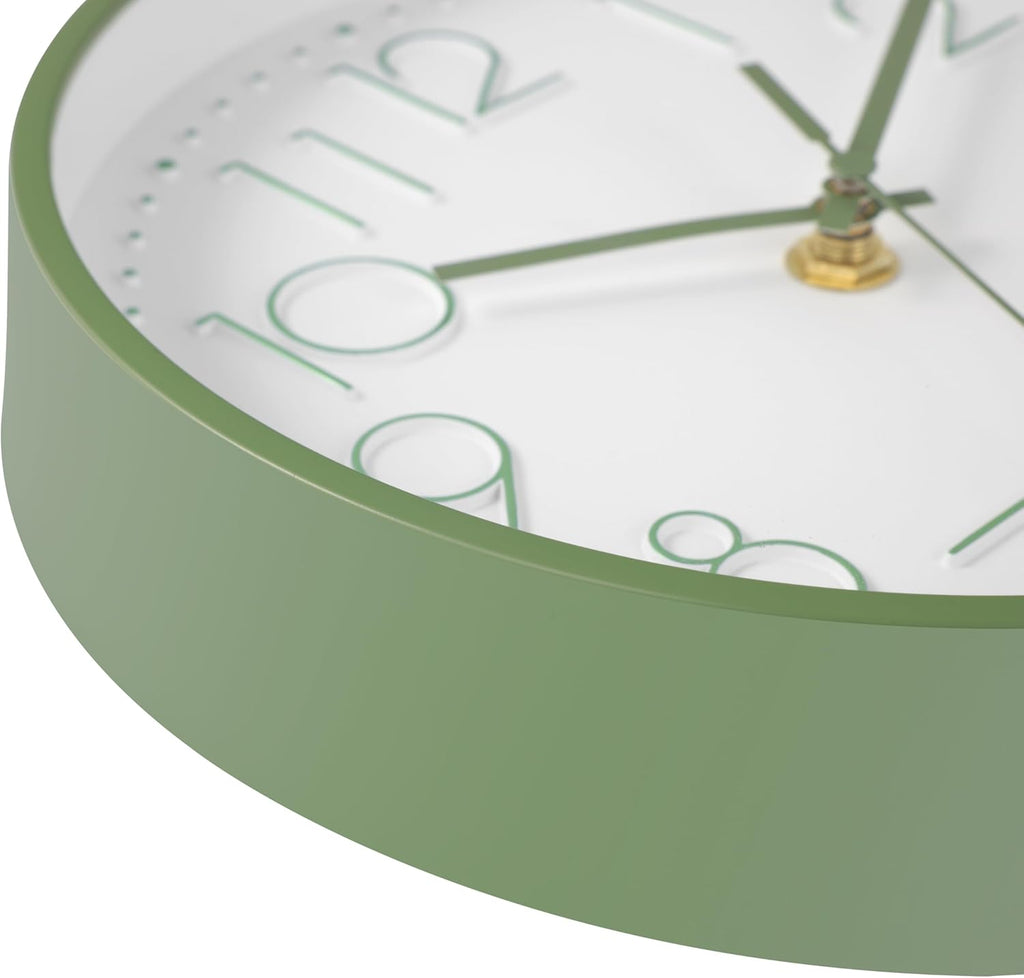 Battery Operated Modern Black Wall Clock — 8" - View 5