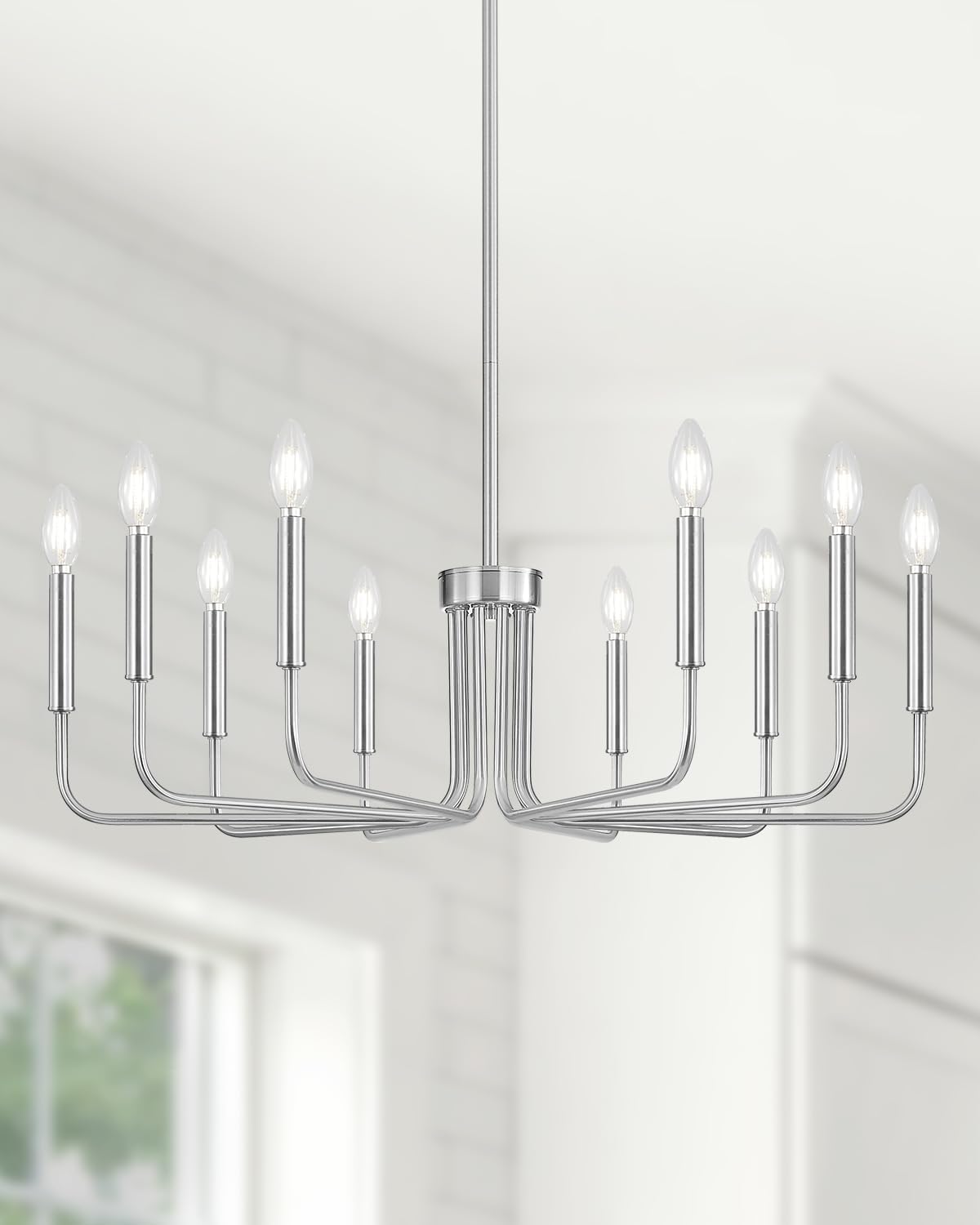 Farmhouse Black Chandelier — 8-Light — 33inch 10-Light(2026 Upgraded Version)