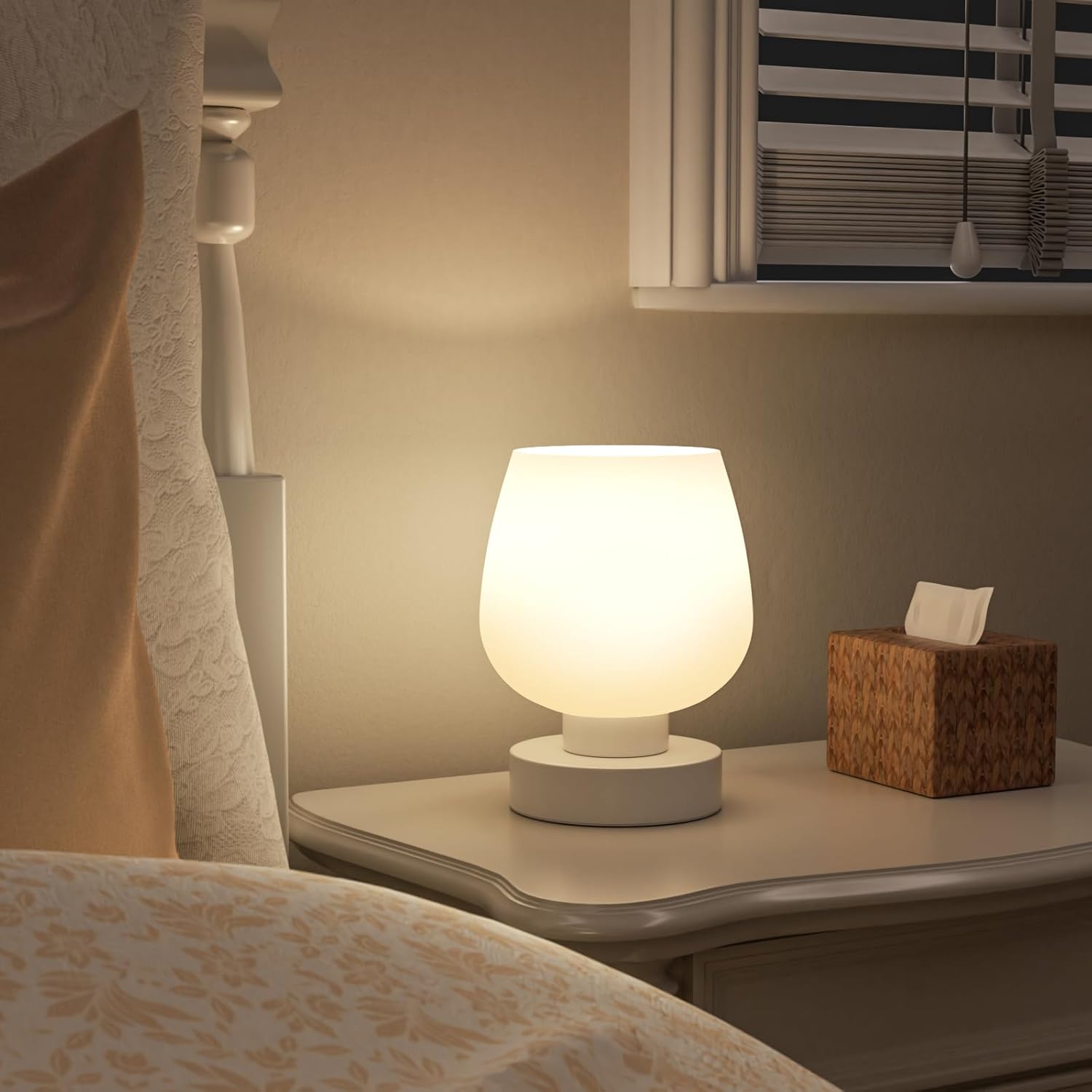 Dimmable Pink Bedside Lamp - View 2