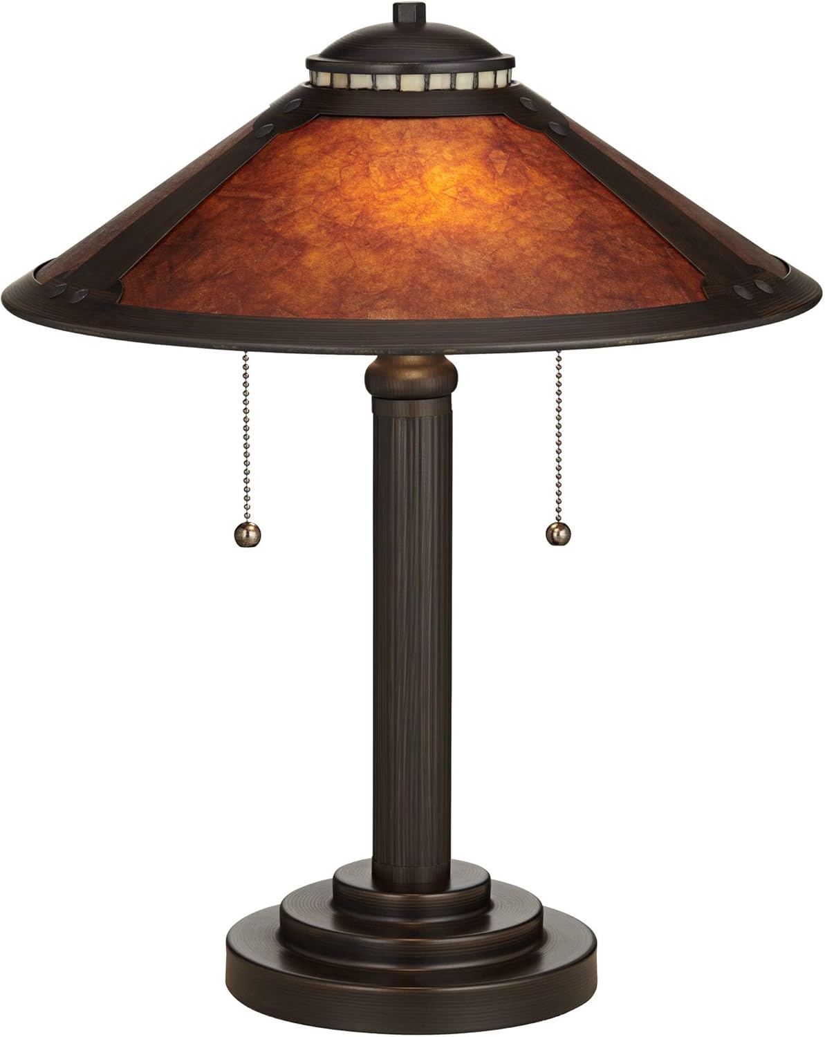 Farmhouse Metal Table Lamp — 2" — Single Mica Mission