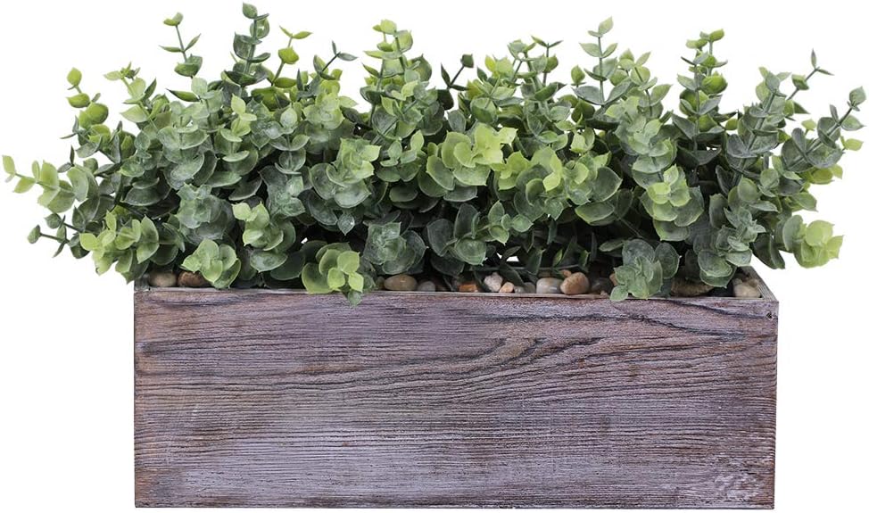 Rectangular Farmhouse Wood Artificial Plant - View 3