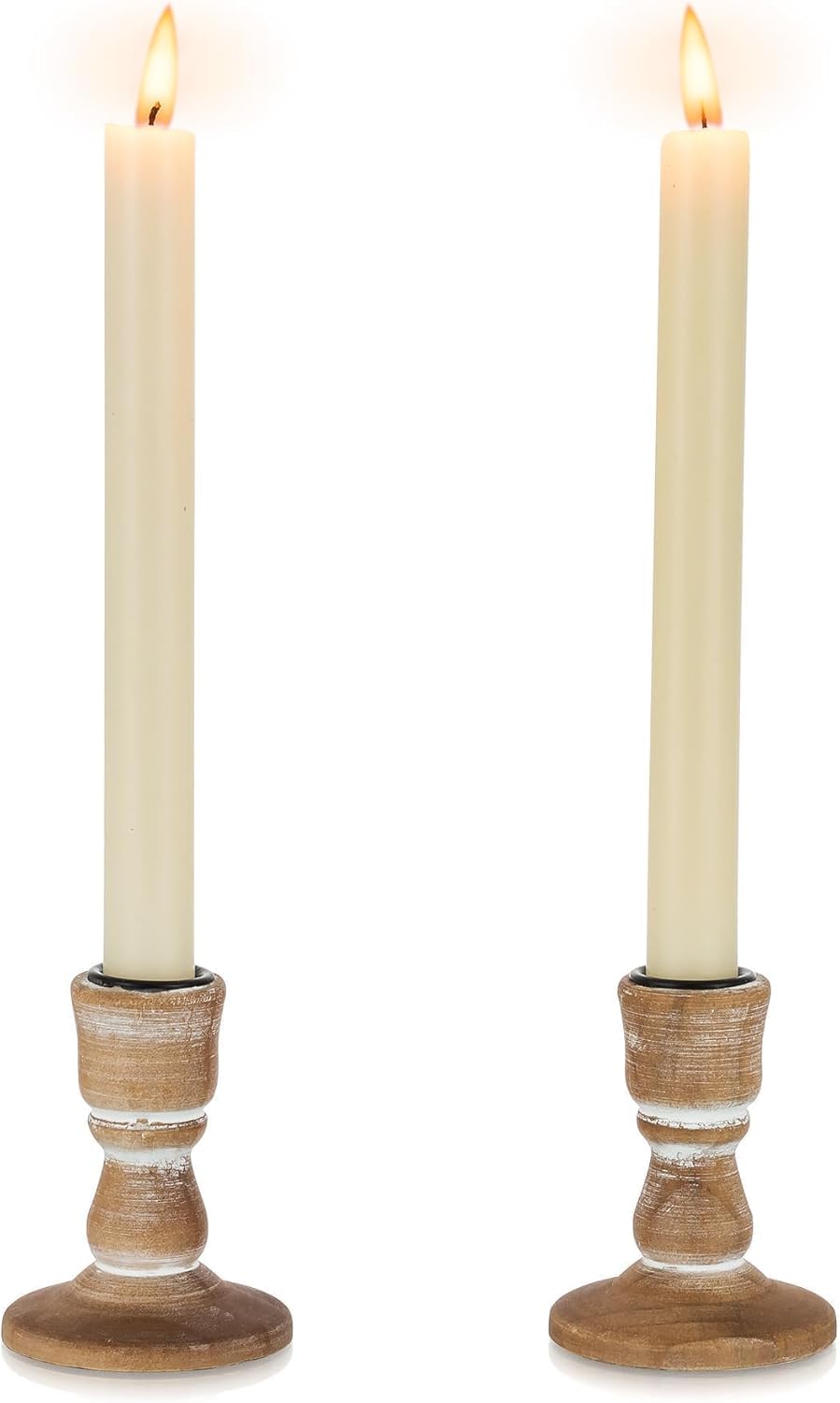 Farmhouse Black Candle — 2-Light — Light Brown
