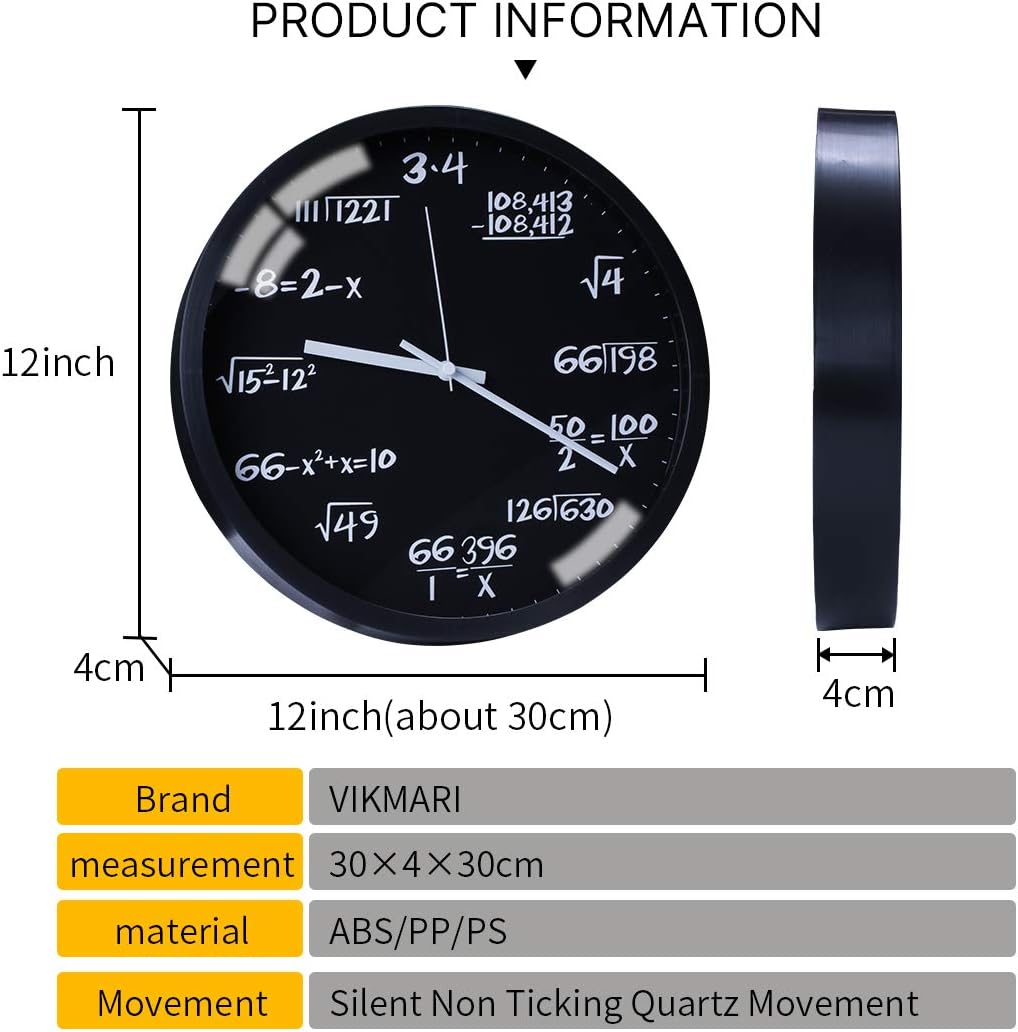 Battery Operated Glass Wall Clock — 12" - View 5