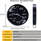 Battery Operated Glass Wall Clock — 12" - View 5