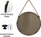 Round Farmhouse Beige Wall Mirror — 15" - View 8