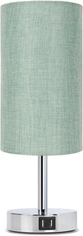 Dimmable Black Nightstand Lamp — Light Denim Blue