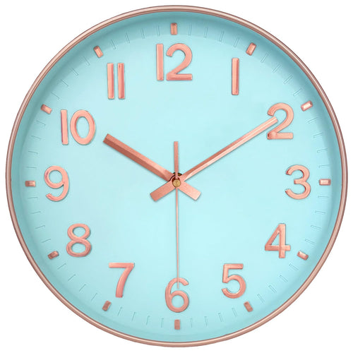 Battery Operated Black Wall Clock — 12"