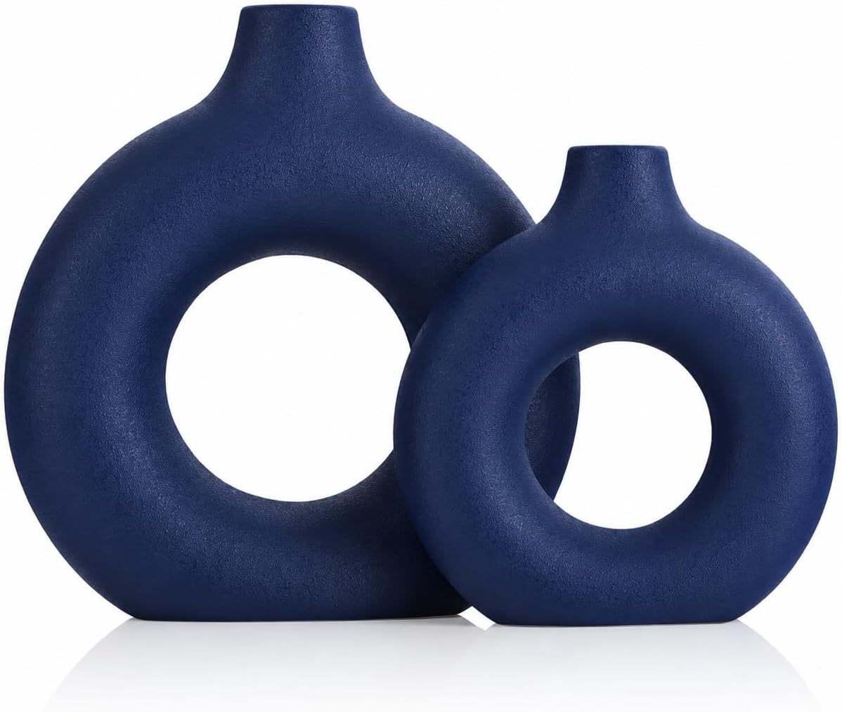 Modern Blue Vase Set — Set of 2 — Blue