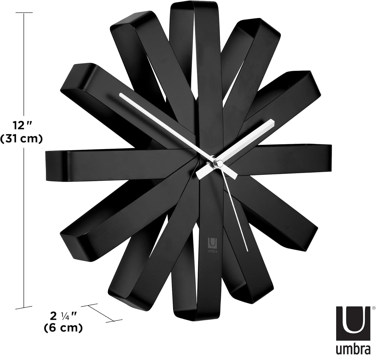 Battery Operated Modern Wall Clock — 12" - View 3