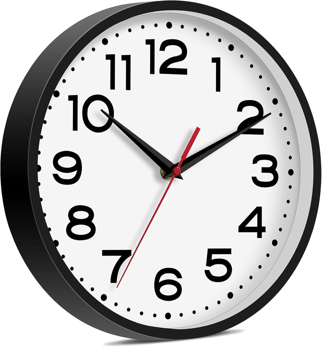 Battery Operated Modern Black Wall Clock — 18" - View 2