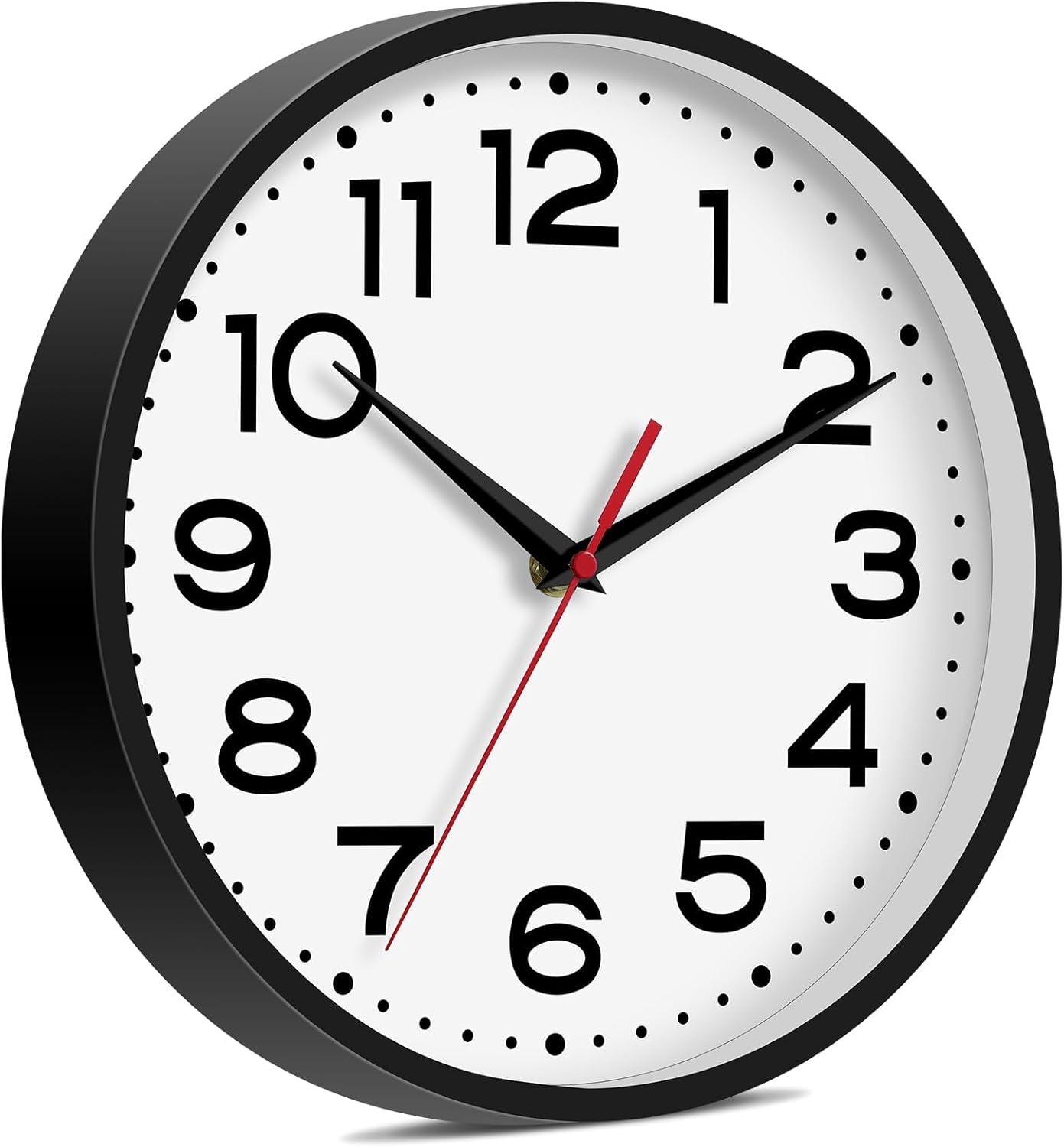 Battery Operated Modern Black Wall Clock — 18" - View 2