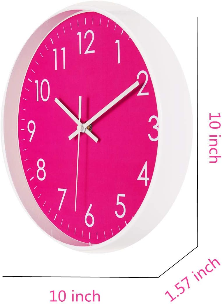 Battery Operated Modern Green Wall Clock - View 2