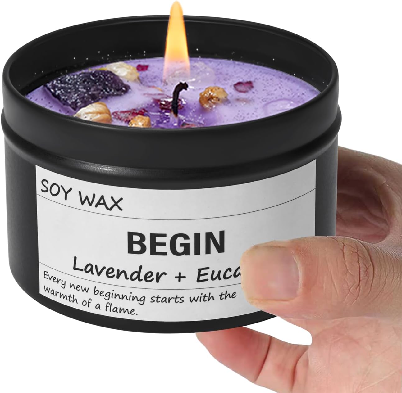 Soy Wax Luxe Beige Scented Candle — Begin