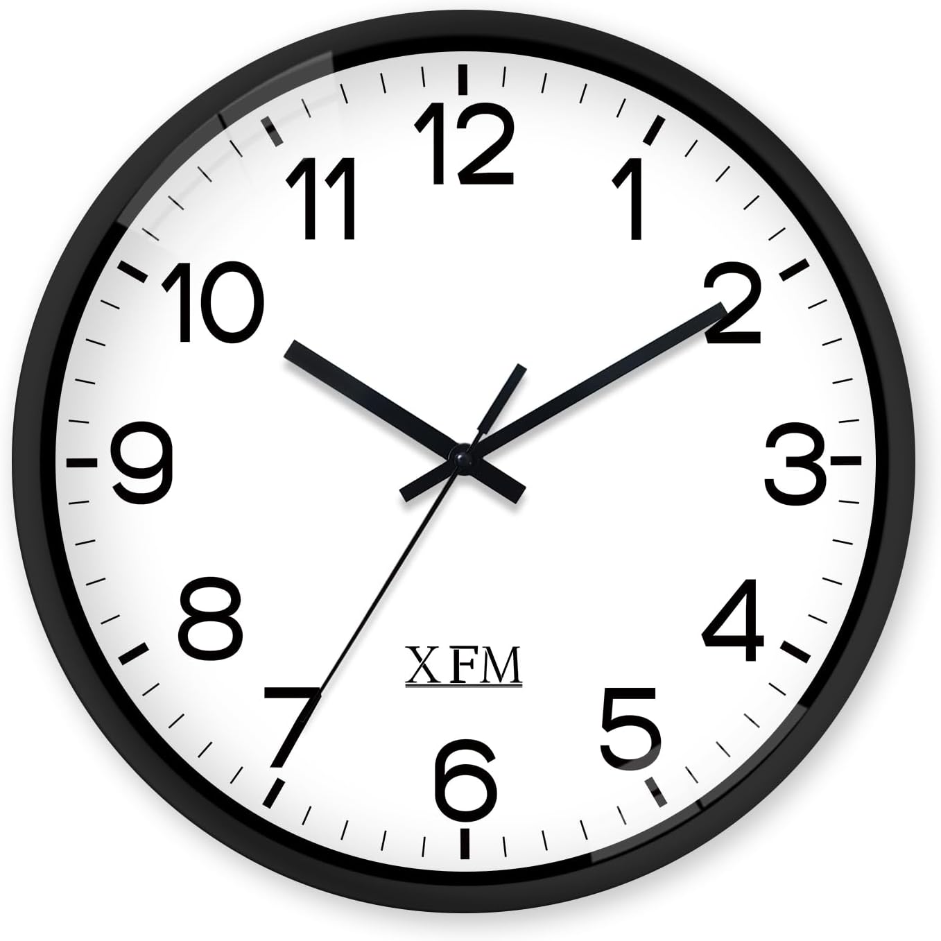 Battery Operated Black Wall Clock — 16" — 8 Inch-1pcs