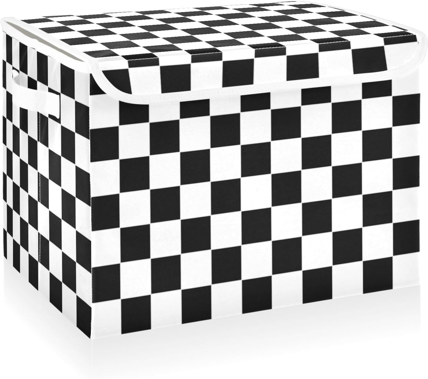 Black Storage Bin — Checkered Black
