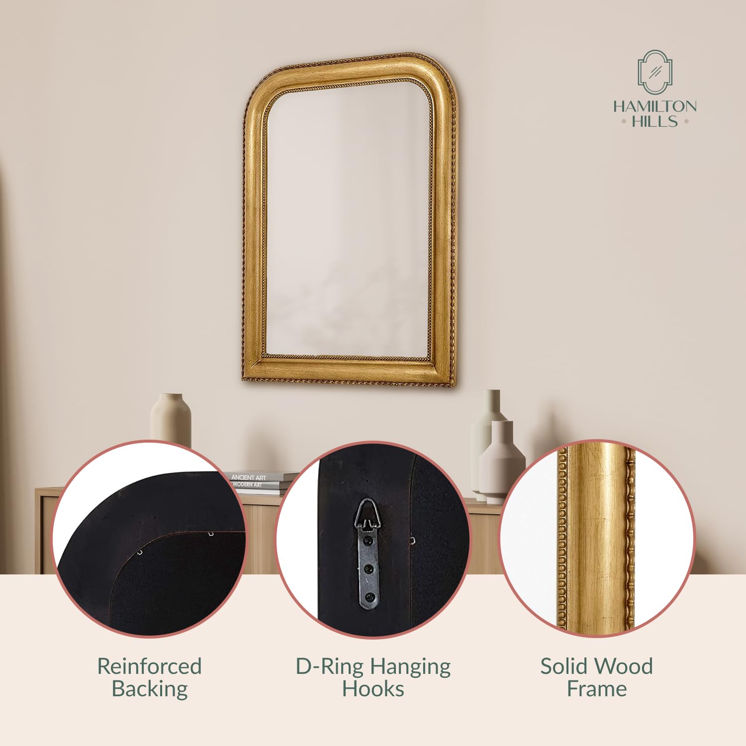 Framed Luxe Glass Wall Mirror — 36" - View 4