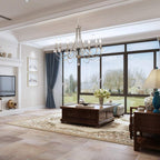 Farmhouse Black Chandelier — 8-Light - View 8