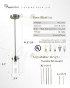 Adjustable Farmhouse Black Pendant Light - View 5