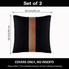 Boho Black Throw Pillow Cover — 18" - View 4
