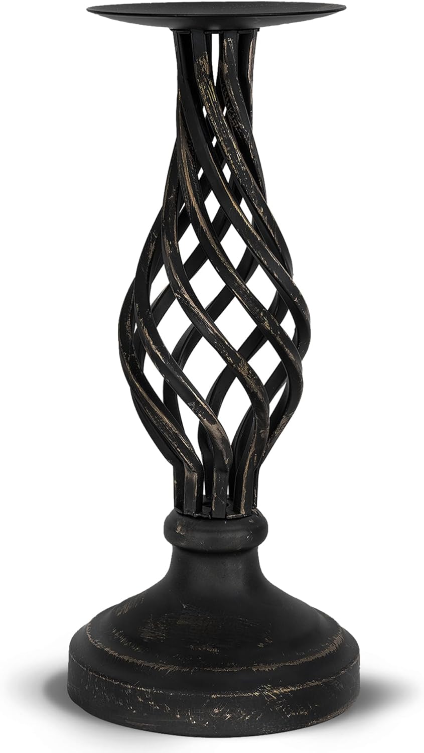 Vintage Metal Candle — Large Size-Black