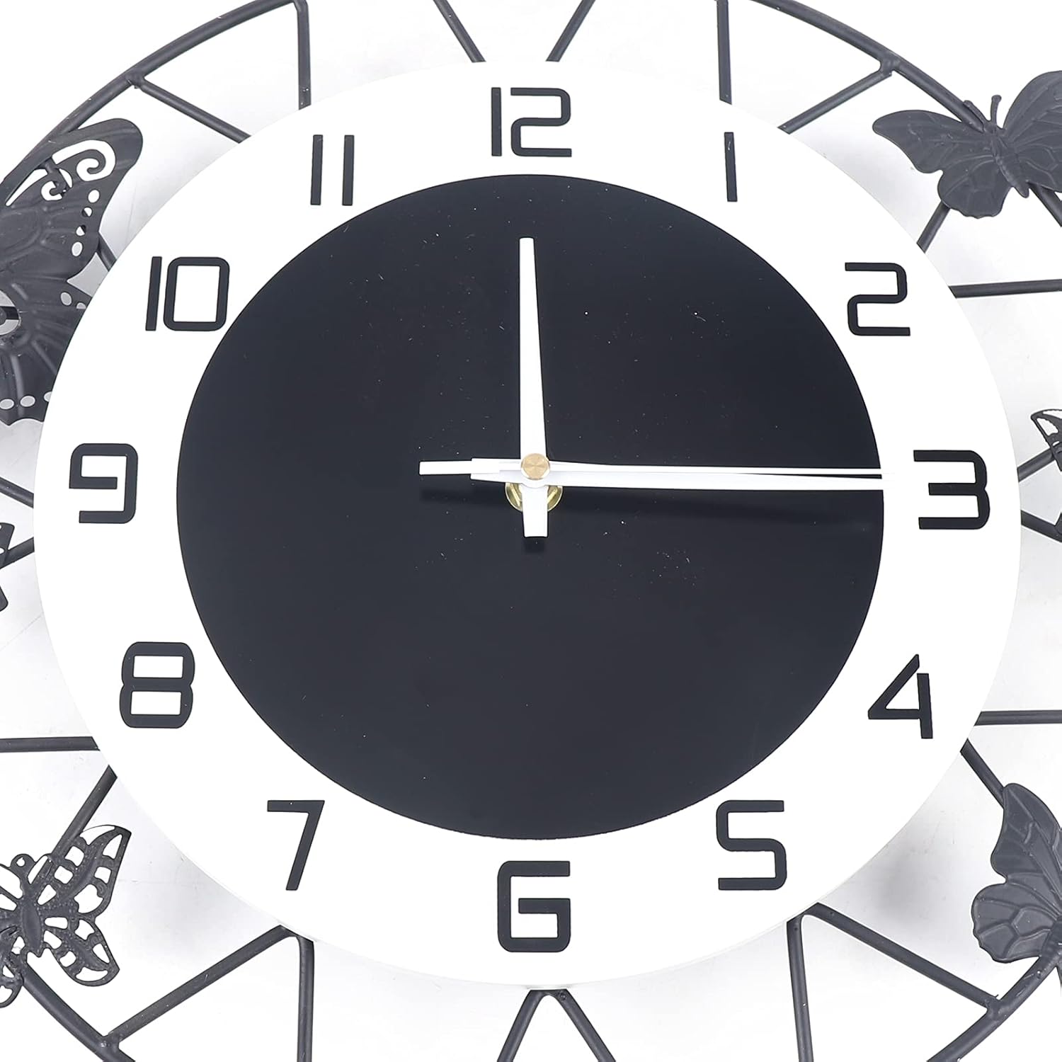 Modern Black Wall Clock — 20" - View 4