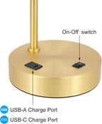 USB Luxe Gold Desk Lamp - View 5