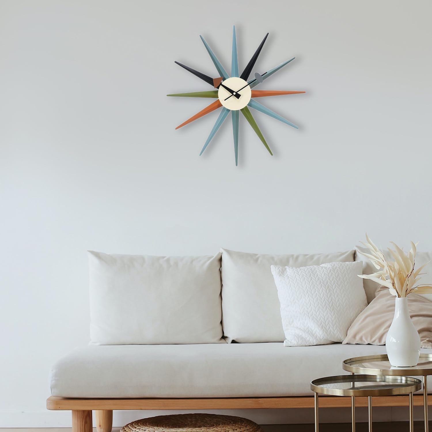 Mid-Century Wood Wall Clock — 18" - View 2
