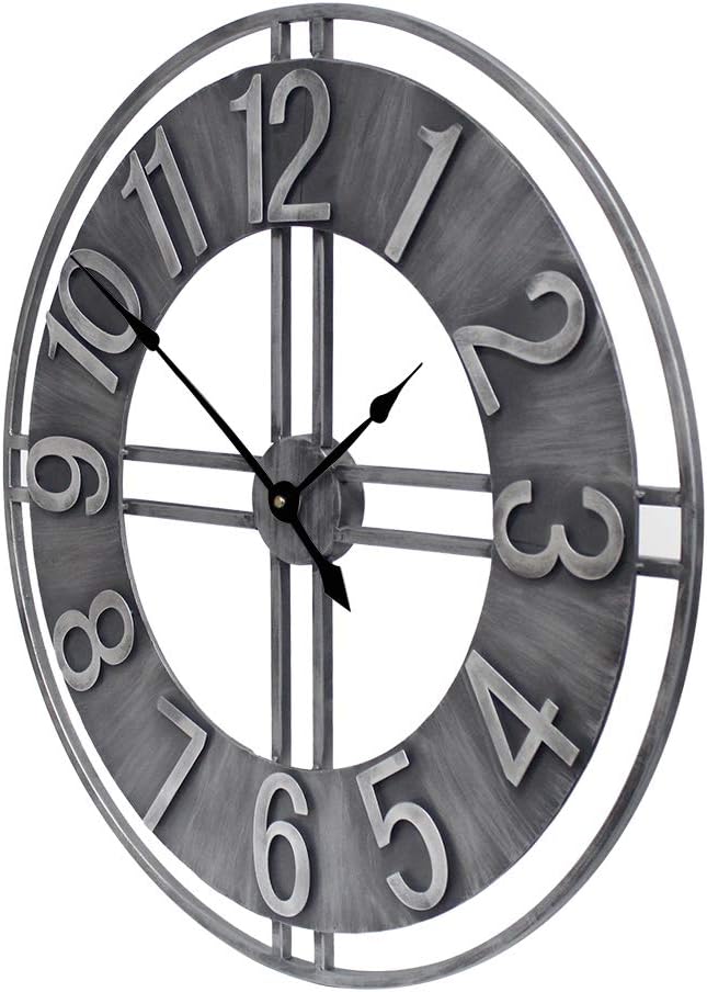 Farmhouse Grey Wall Clock — 30" - View 3