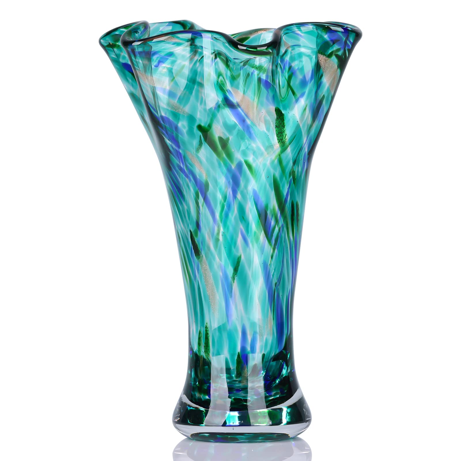 Blue Flower Vase — 9.0"