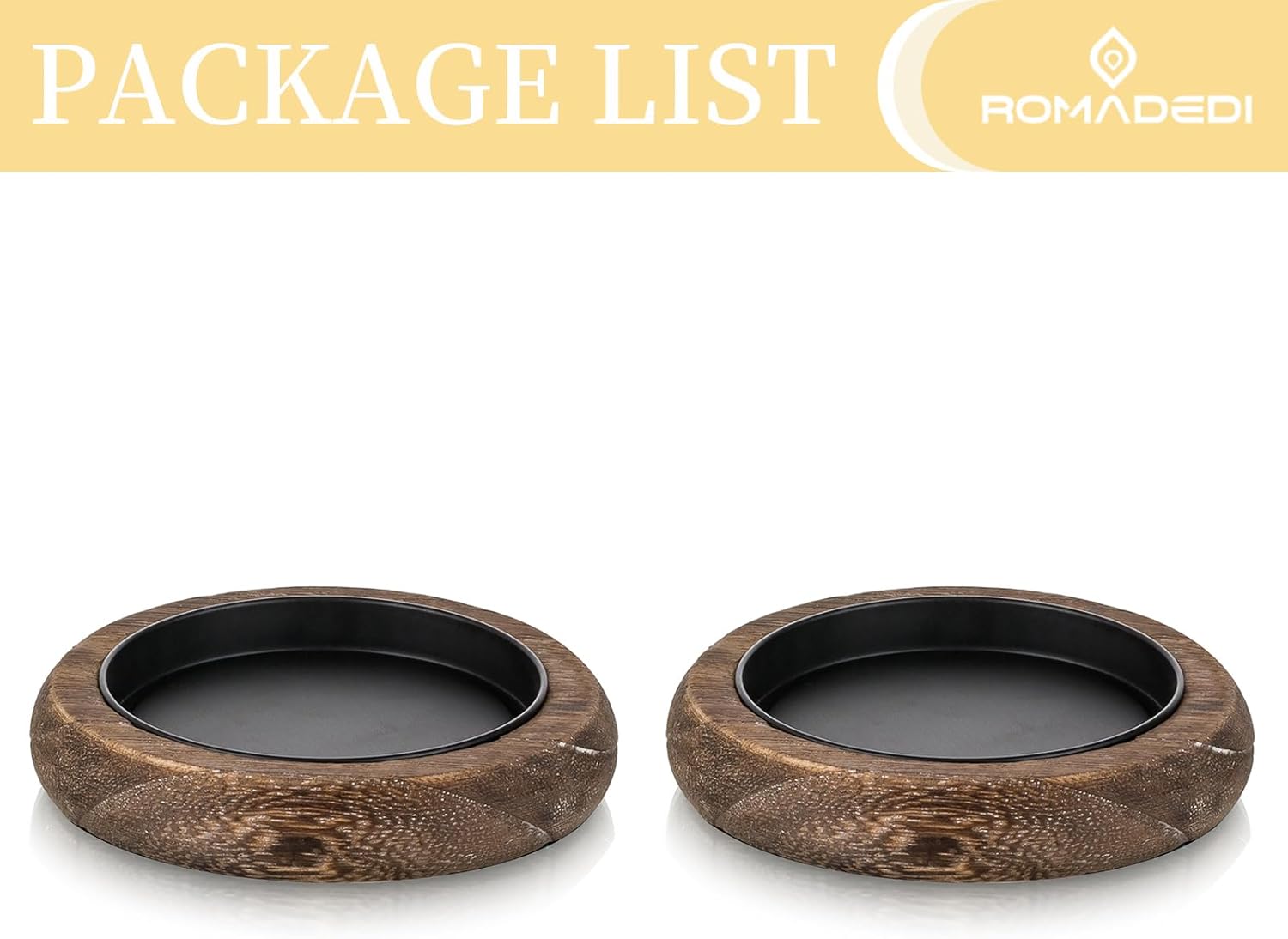 Round Farmhouse Brown Pillar Candle — Set of 2 - View 6