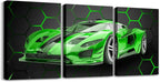 Modern Black Canvas Wall Art — 12" — Jungle Green